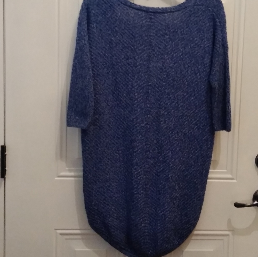 Express Deep V-Neck Blue Long Sweater Size XS - Picture 7 of 8